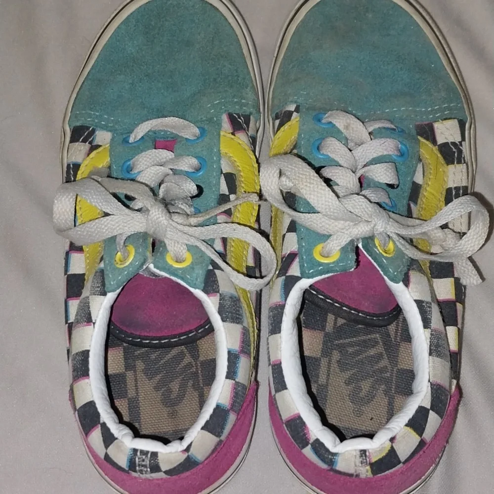 Vans Old Skool checkered sneakers kids 1